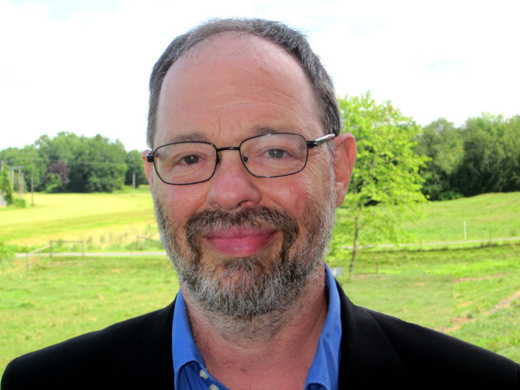 Shel Horowitz outside In formal jacket, 2013